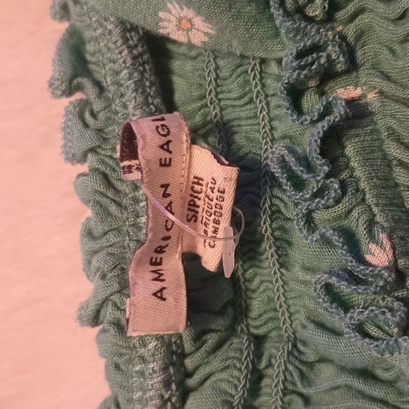 American Eagle Turquoise Floral Tank Top - Picture 4 of 4